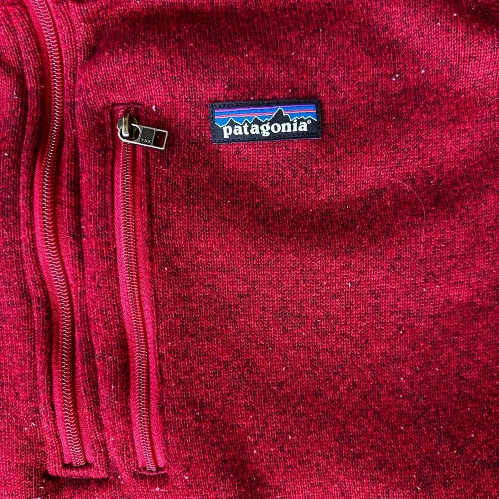 Patagonia Better Sweater Pullover Mens L Red Excellent 1/4 Zip Fleece 25523